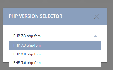 change PHP version