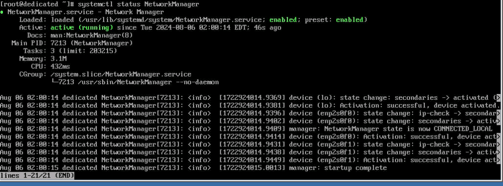 NetworkManager service